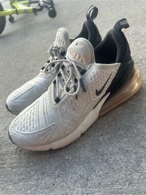 Nike Air Max 270 White & Black with Gold Air Unit
